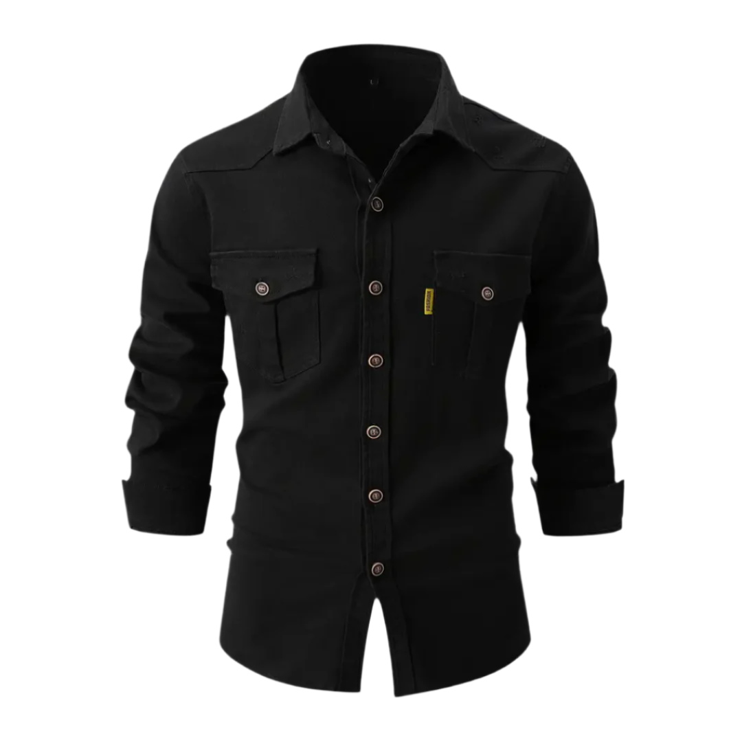 Lauvens | Men's Blouse With A Straight Fit And Smooth Surface