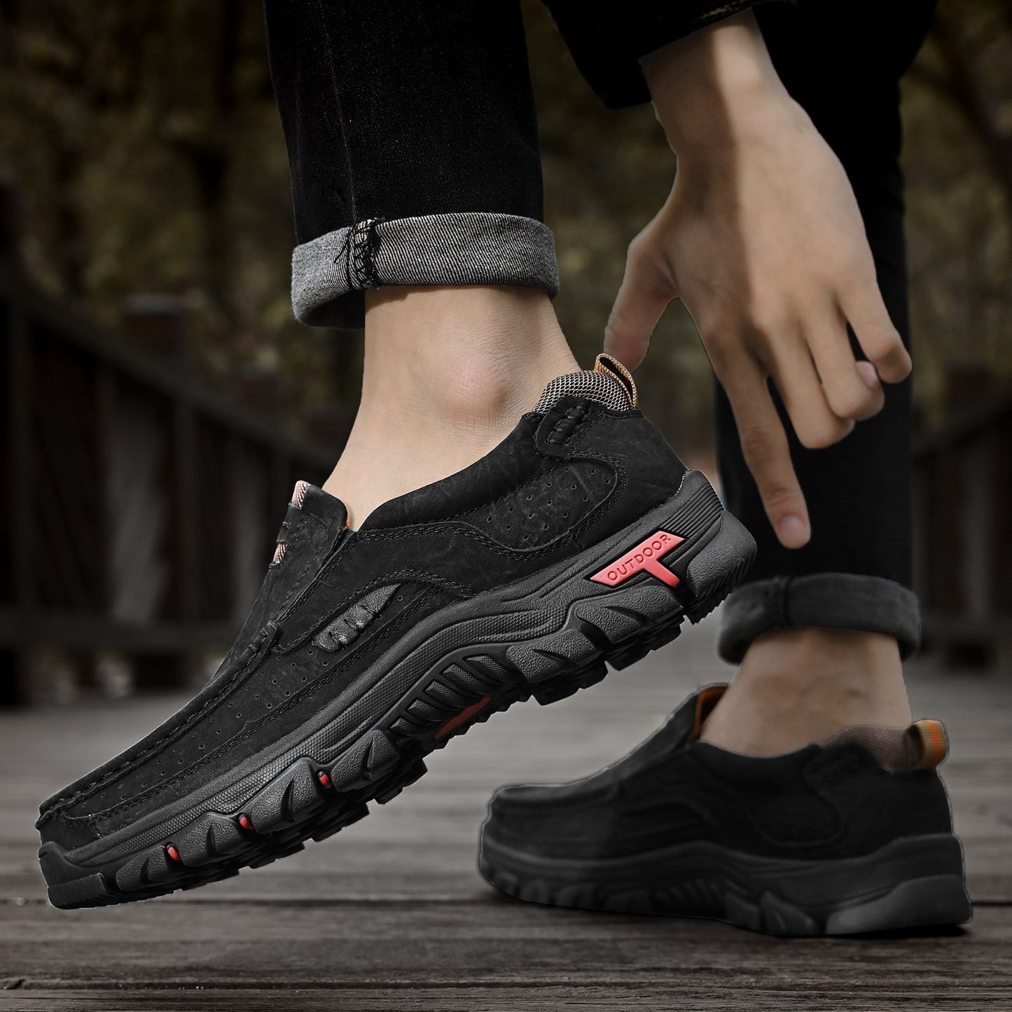 Outdoor transitional boots with orthopedic and extremely comfortable sole