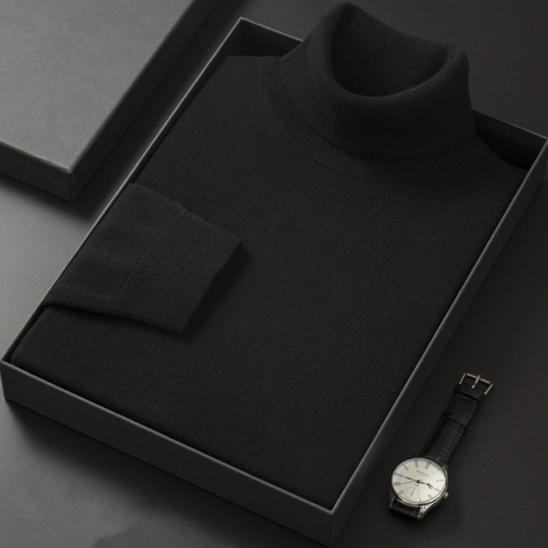 Steveni | Turtleneck Sweater For Men In Khaki And Black