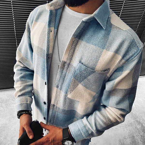 Shirt Blouse With Check Pattern For Men