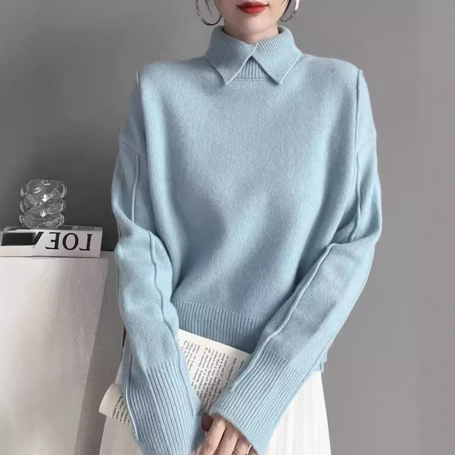 Vigdís | Women's Fall Knit Sweater - Classic & Stylish