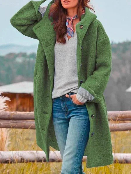 Comfortable Long Sleeve Maxi Cape With Hood
