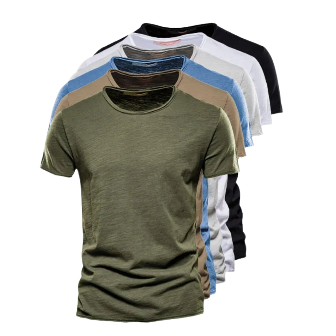 Classic T-Shirt For Men With A Round Neckline