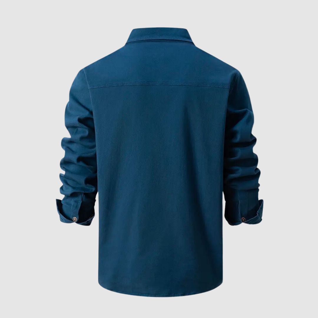 Lauvens | Men's Blouse With A Straight Fit And Smooth Surface
