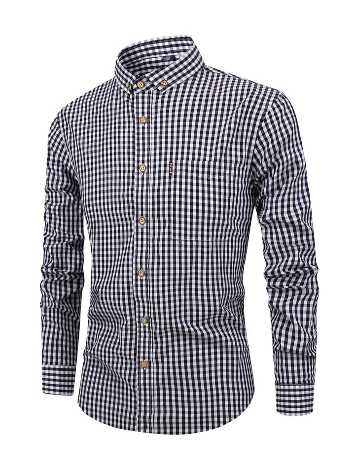 Men's Plaid Shirt For Fall Casual & Comfortable