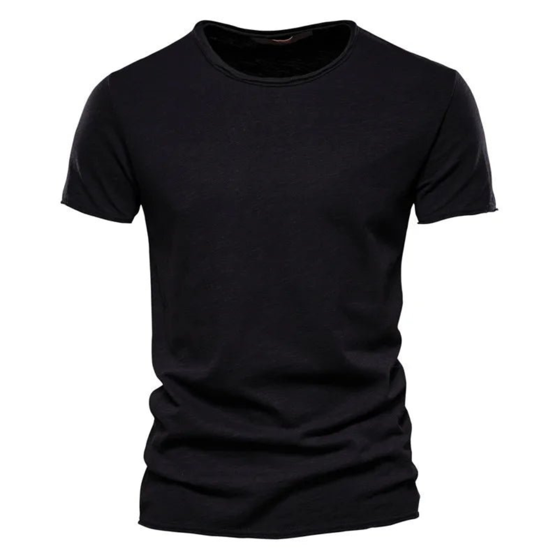 Classic T-Shirt For Men With A Round Neckline