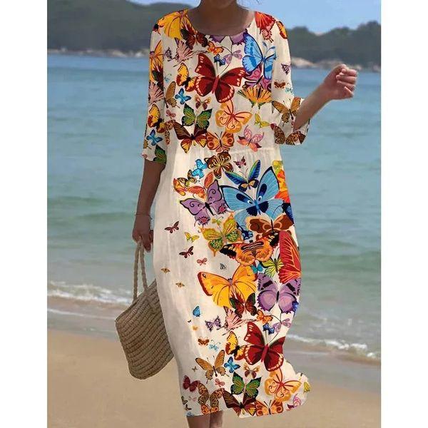 Daness | Elegant Flowered Dress With Belly Cover