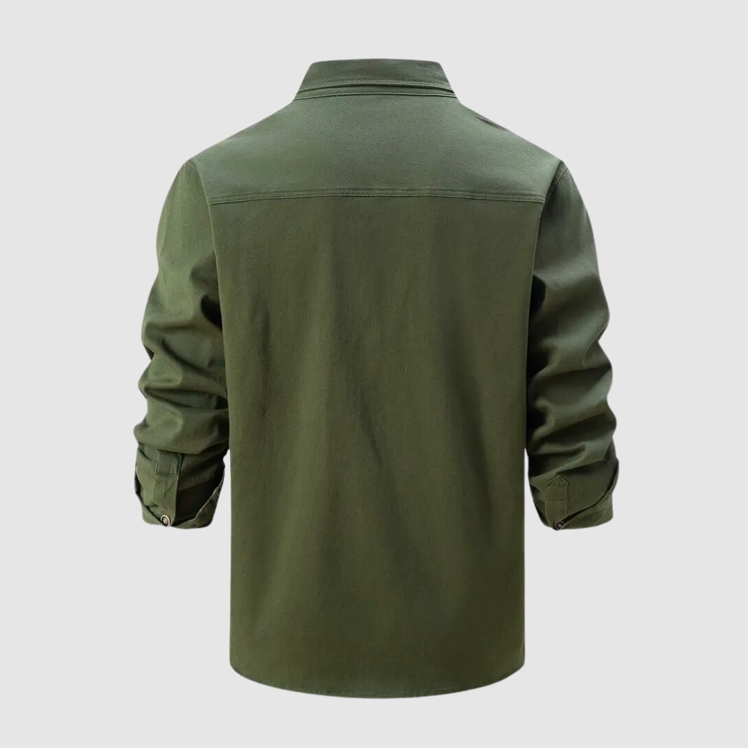 Lauvens | Men's Blouse With A Straight Fit And Smooth Surface