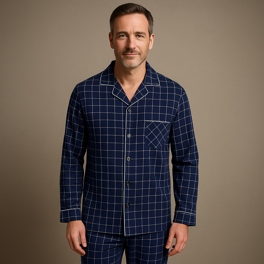 Beran |  Men's Striped Long Sleeve Pyjama Set - Household Ensemble