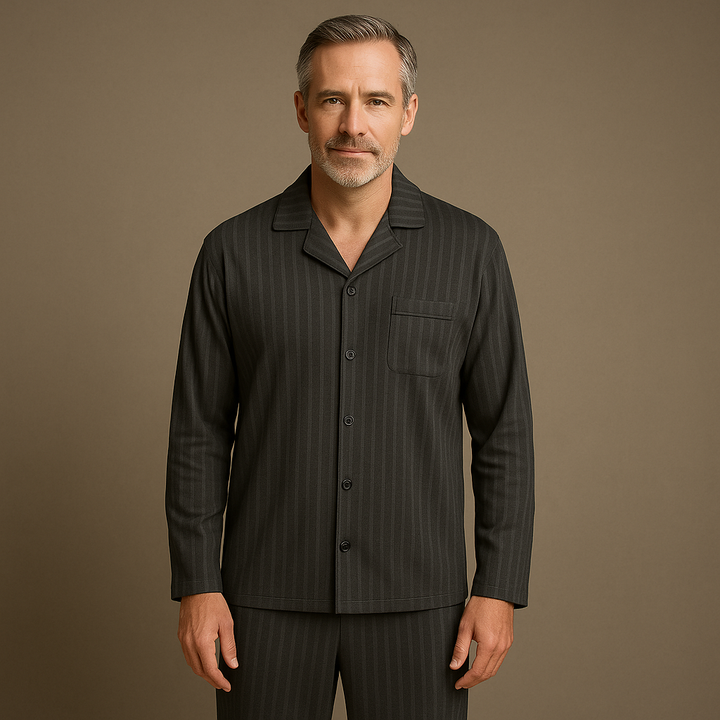 Beran |  Men's Striped Long Sleeve Pyjama Set - Household Ensemble