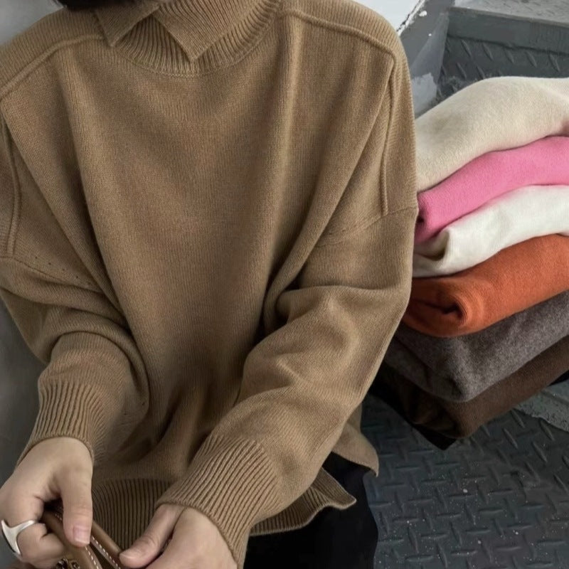 Vigdís | Women's Fall Knit Sweater - Classic & Stylish