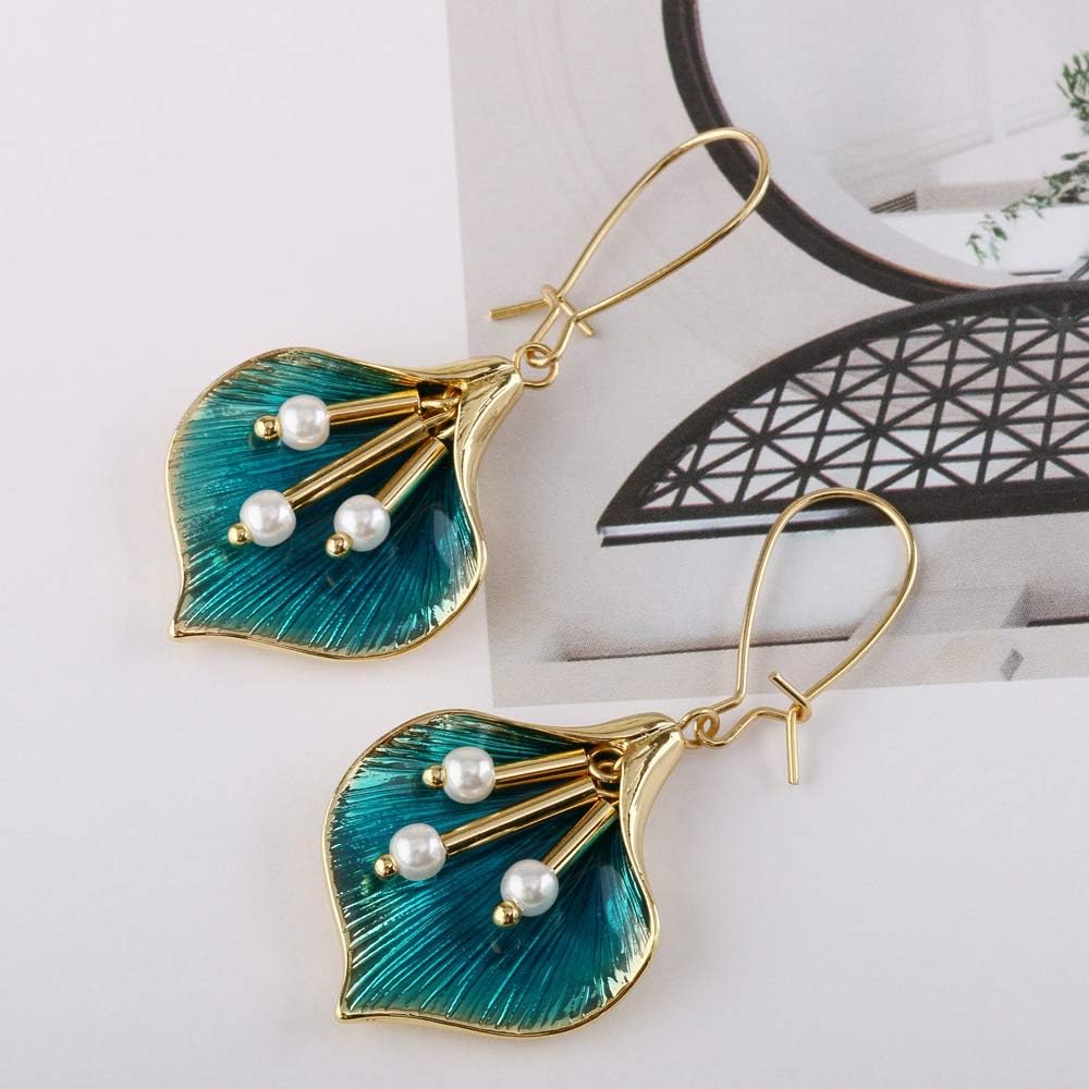Loley | Vintage Blue Lotus Silver Earrings