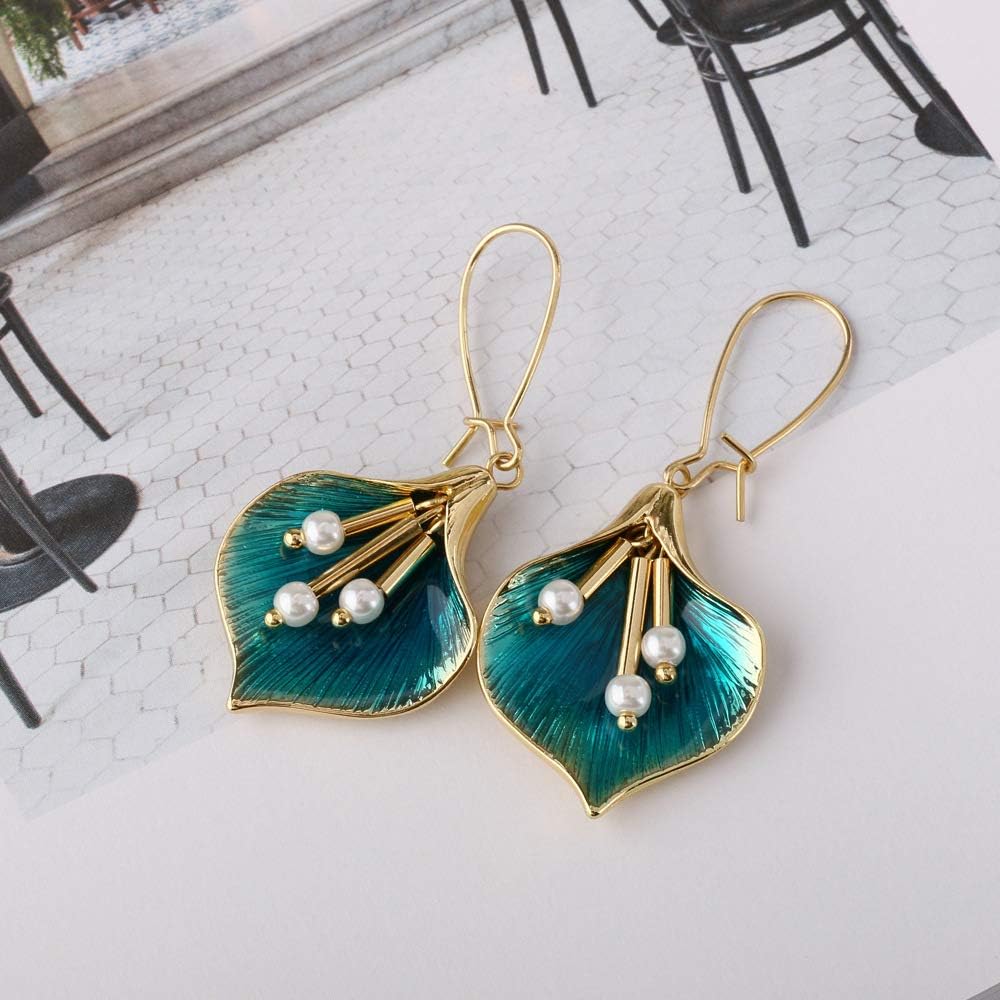 Loley | Vintage Blue Lotus Silver Earrings