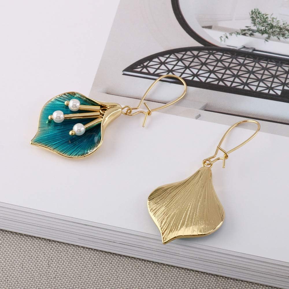 Loley | Vintage Blue Lotus Silver Earrings