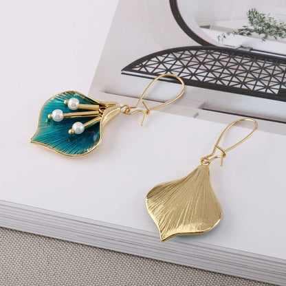 Loley | Vintage Blue Lotus Silver Earrings