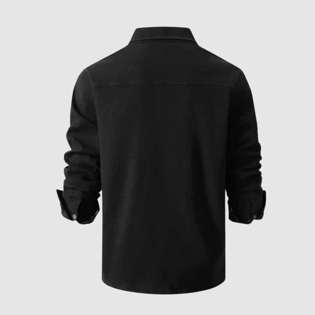 Lauvens | Men's Blouse With A Straight Fit And Smooth Surface