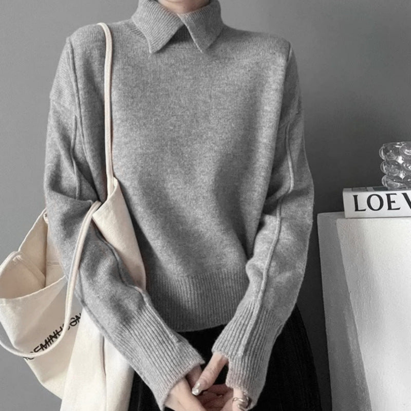 Vigdís | Women's Fall Knit Sweater - Classic & Stylish