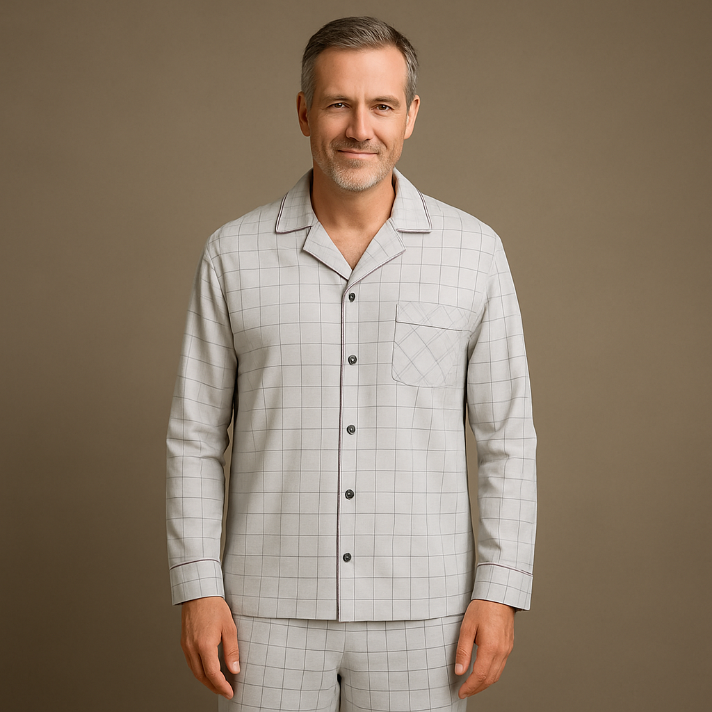 Beran |  Men's Striped Long Sleeve Pyjama Set - Household Ensemble