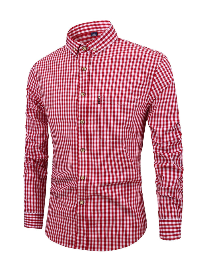 Men's Plaid Shirt For Fall Casual & Comfortable
