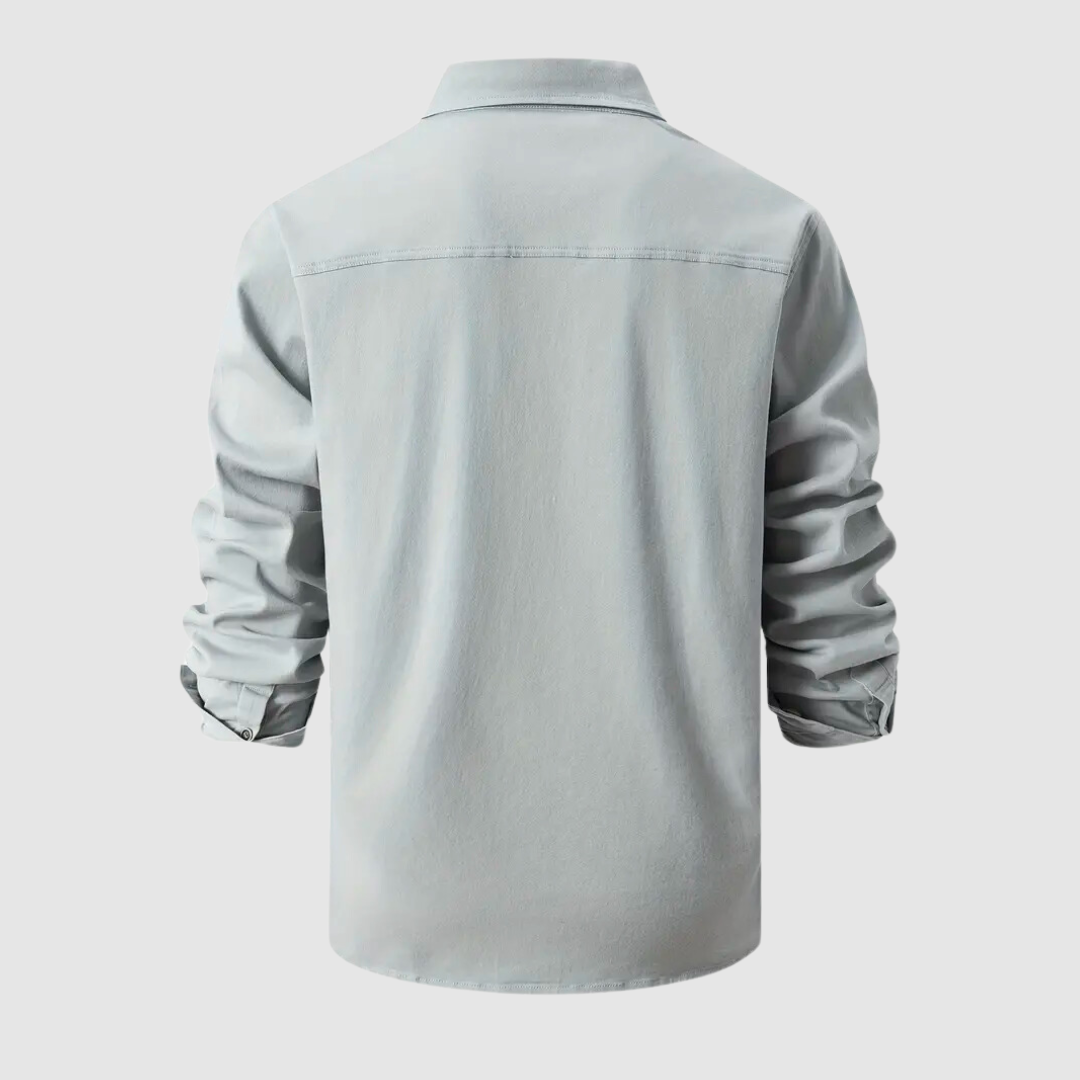 Lauvens | Men's Blouse With A Straight Fit And Smooth Surface