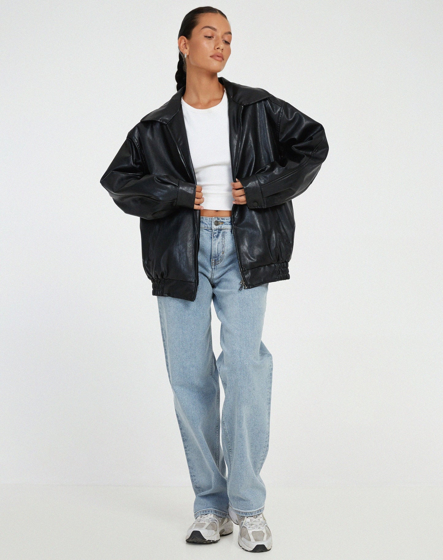 Vivalde | Loose Leather Jacket For Women