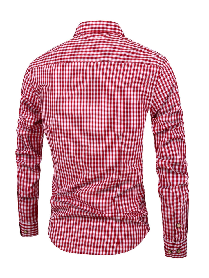 Men's Plaid Shirt For Fall Casual & Comfortable