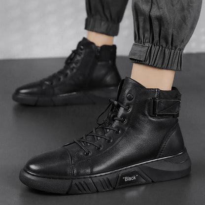 Sturdy black men's shoes