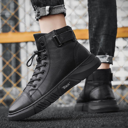 Sturdy black men's shoes