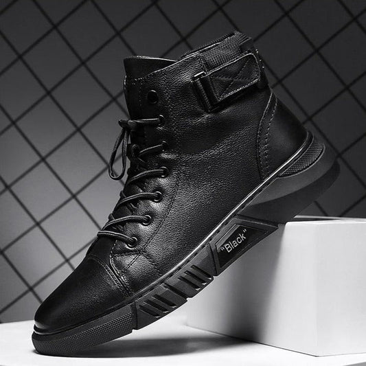 Sturdy black men's shoes