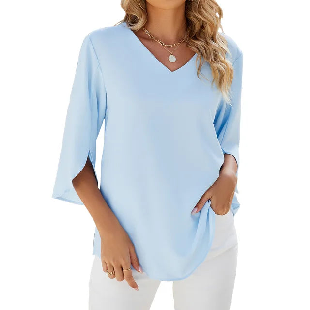 Blouse With V-Neck