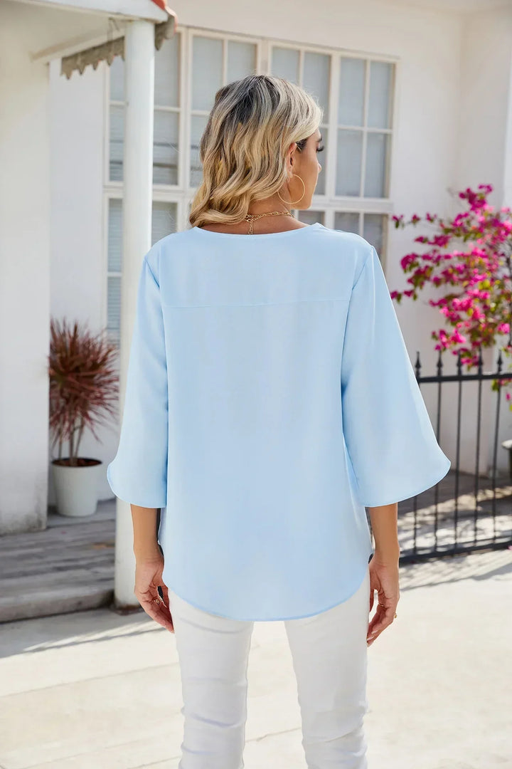 Blouse With V-Neck