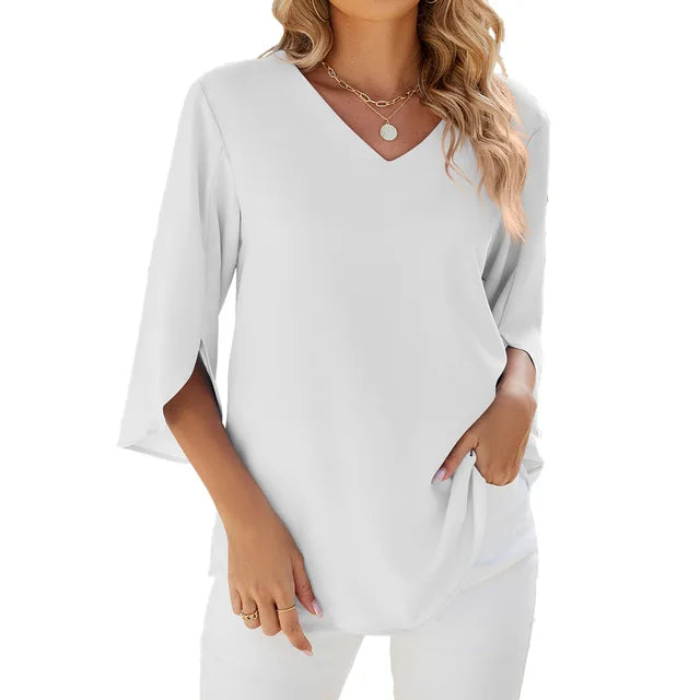 Blouse With V-Neck
