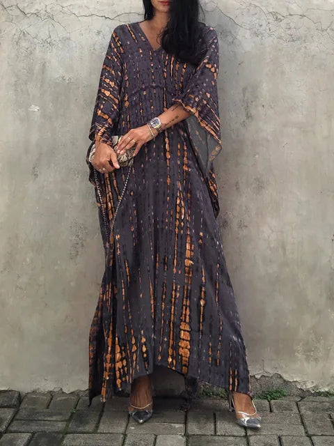 Boho Maxi Dress Women – Loose Fit & Wide Sleeves