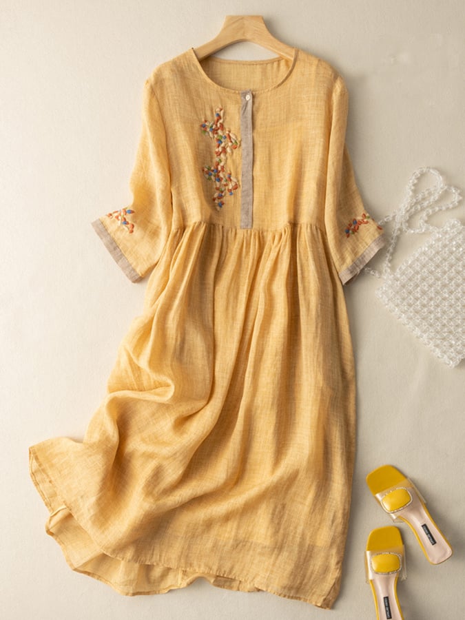 Boho Midi Dress Women