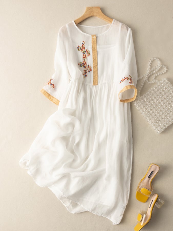 Boho Midi Dress Women