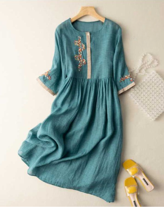 Boho Midi Dress Women