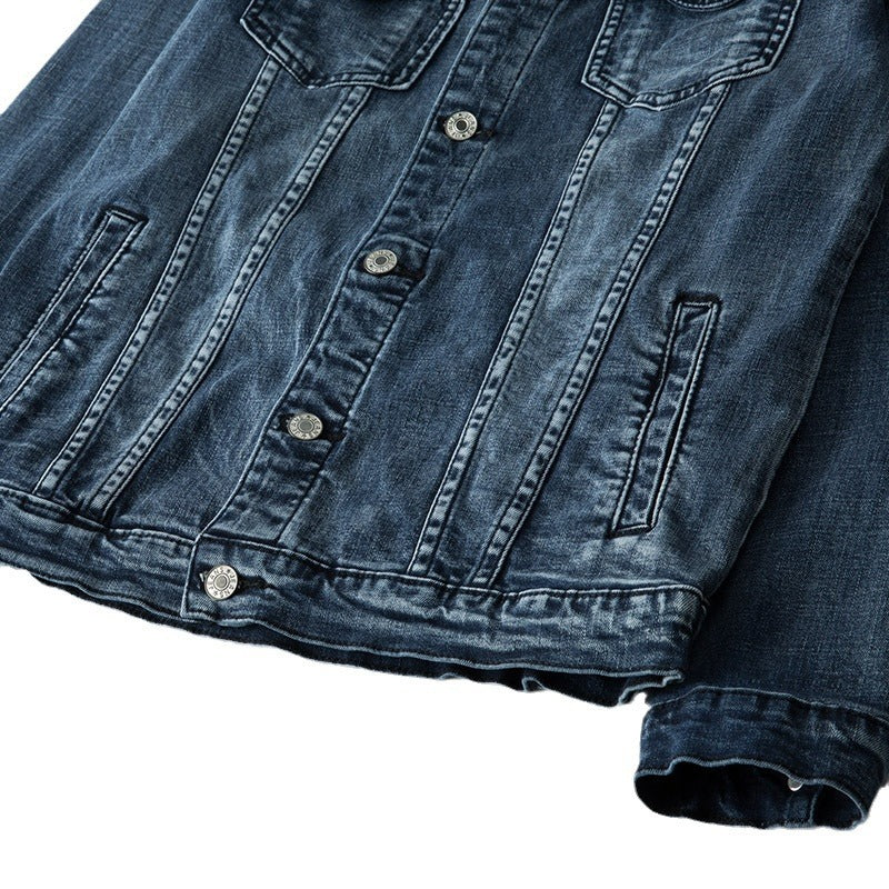 Button-Up Jacket Men - Textured Surface & Defined Cut