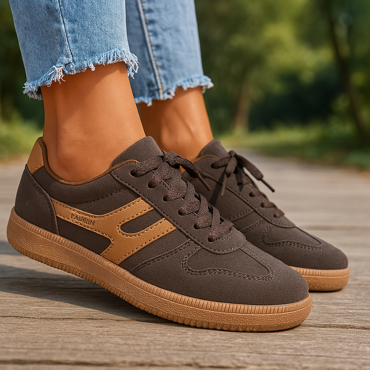 Casual Sneakers with Contrasting Stripes for Women