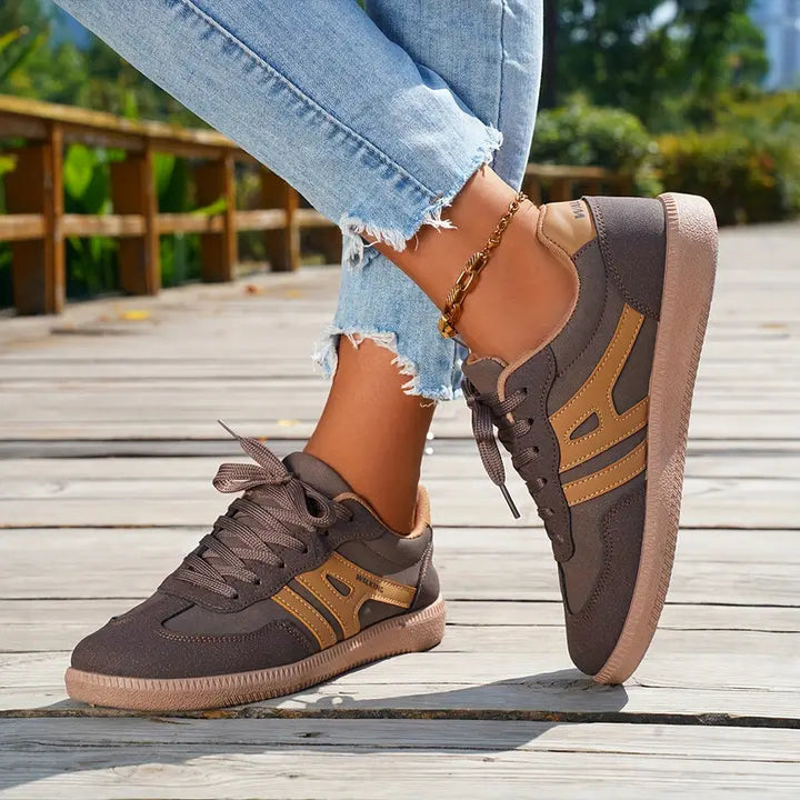Casual Sneakers with Contrasting Stripes for Women