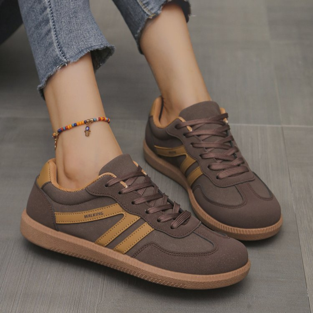 Casual Sneakers with Contrasting Stripes for Women