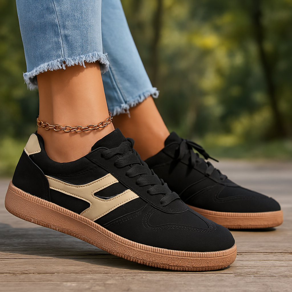 Casual Sneakers with Contrasting Stripes for Women