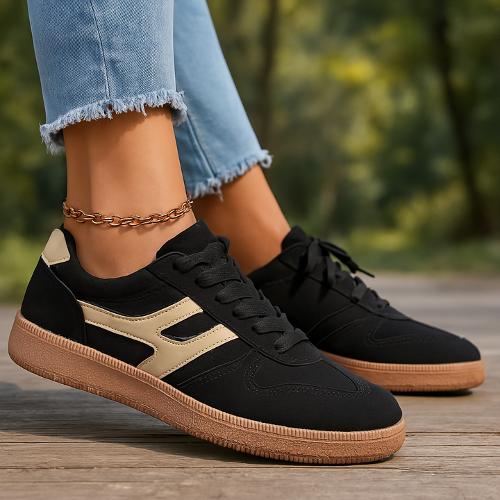 Casual Sneakers with Contrasting Stripes for Women