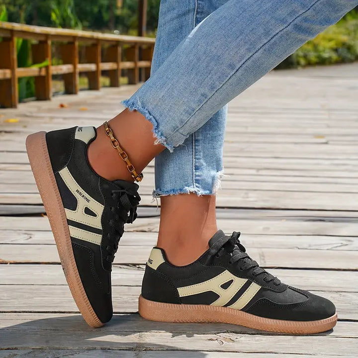 Casual Sneakers with Contrasting Stripes for Women