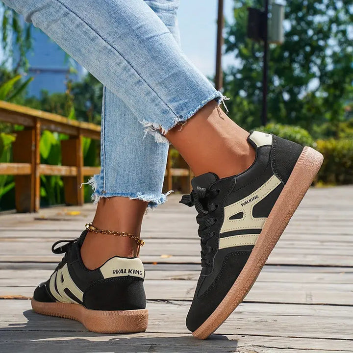 Casual Sneakers with Contrasting Stripes for Women