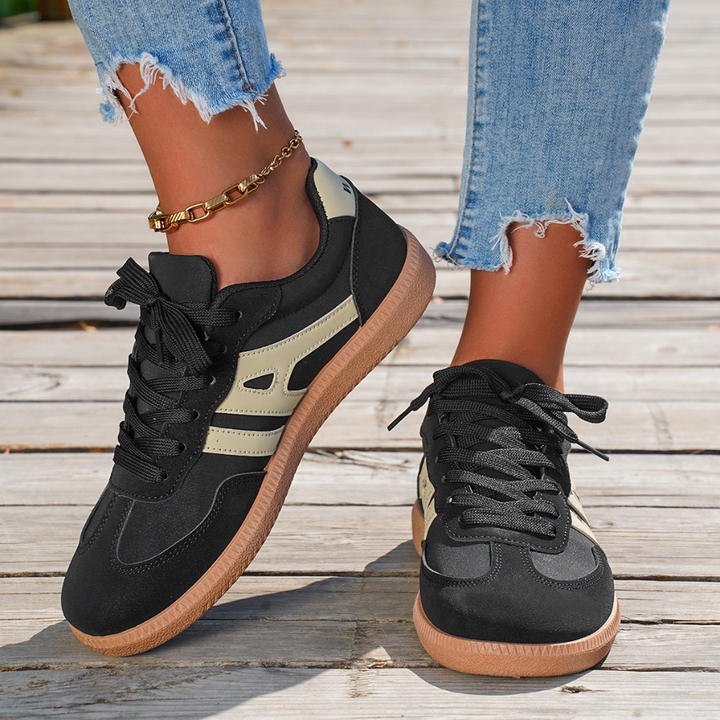 Casual Sneakers with Contrasting Stripes for Women