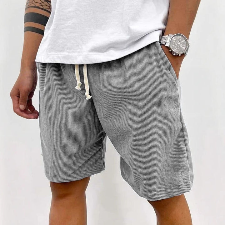 Casual Drawstring Corduroy Shorts for Men