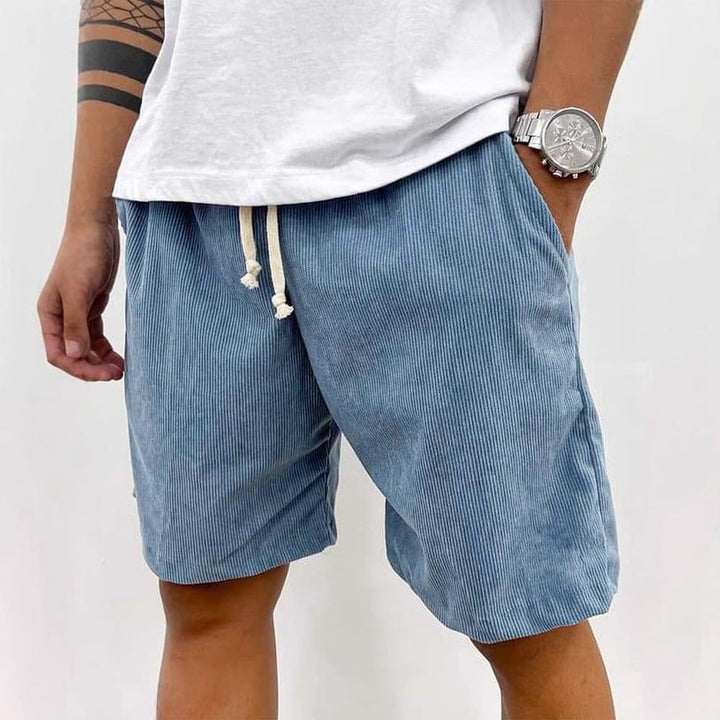 Casual Drawstring Corduroy Shorts for Men