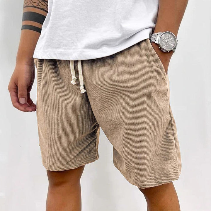 Casual Drawstring Corduroy Shorts for Men