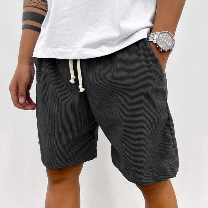 Casual Drawstring Corduroy Shorts for Men