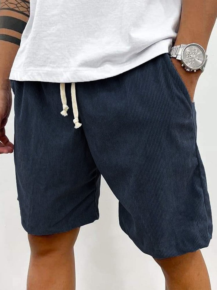 Casual Drawstring Corduroy Shorts for Men